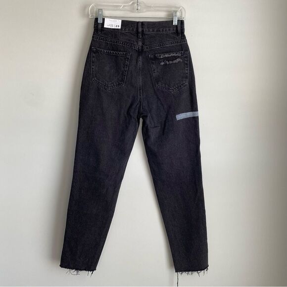 Pacsun Ultra High Rise Slim Painted Black Denim Jeans - Picture 7 of 8